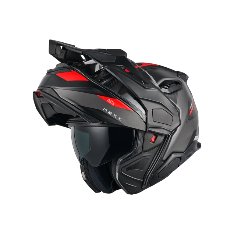 X.LIFECOUNTRY TERRA CARBON MODULAR ADVENTURE HELMET (GREY/RED MT)