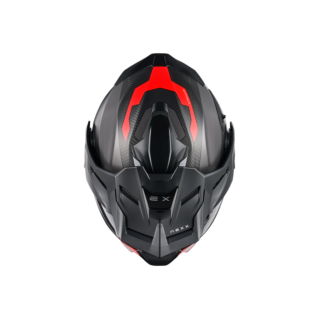 X.LIFECOUNTRY TERRA CARBON MODULAR ADVENTURE HELMET (GREY/RED MT)