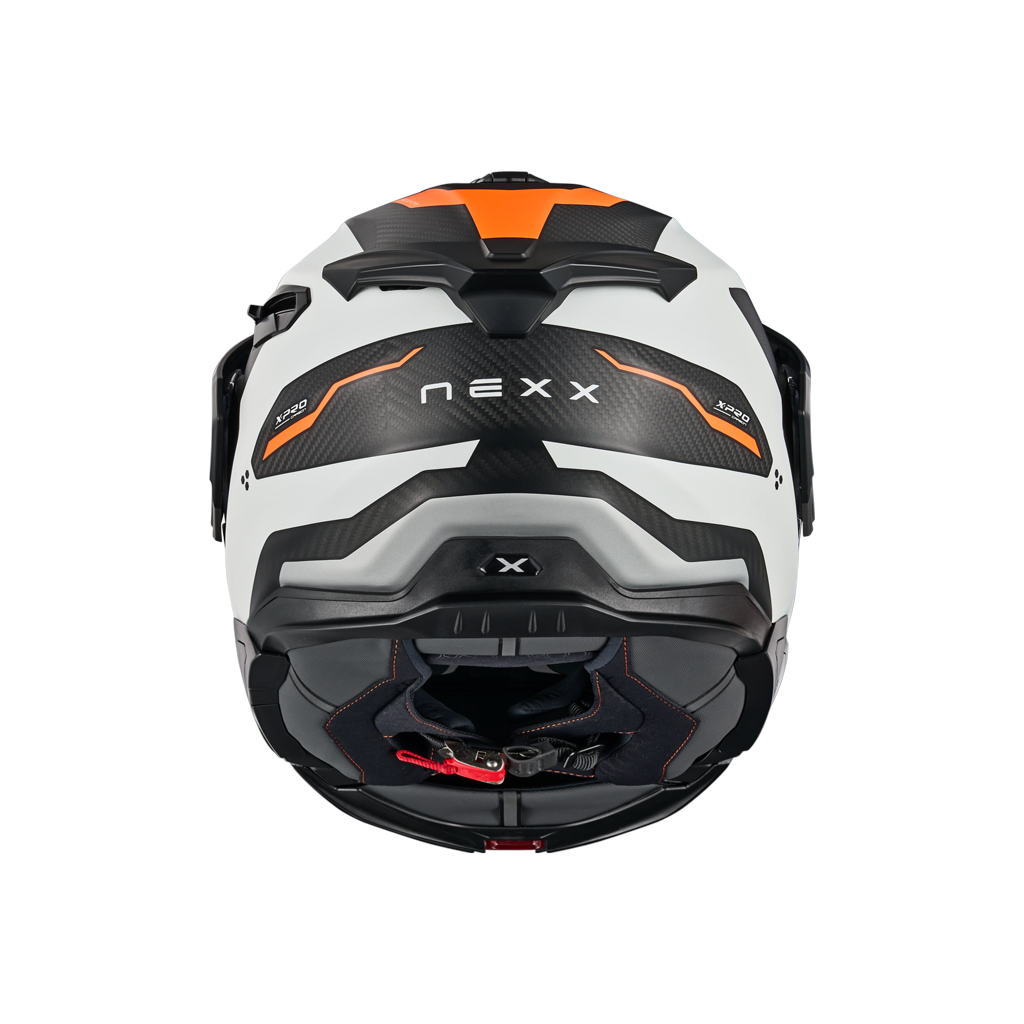 X.LIFECOUNTRY TERRA CARBON MODULAR ADVENTURE HELMET (WHITE.ORANGE MT)