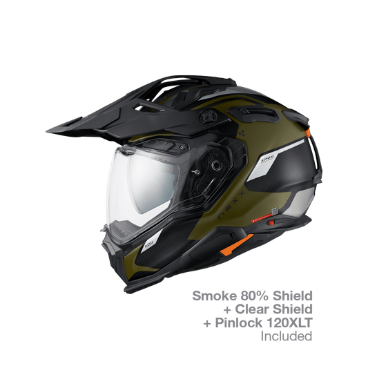 X.WED3 KEYO ADVENTURE HELMET (GREEN SILVER MT)