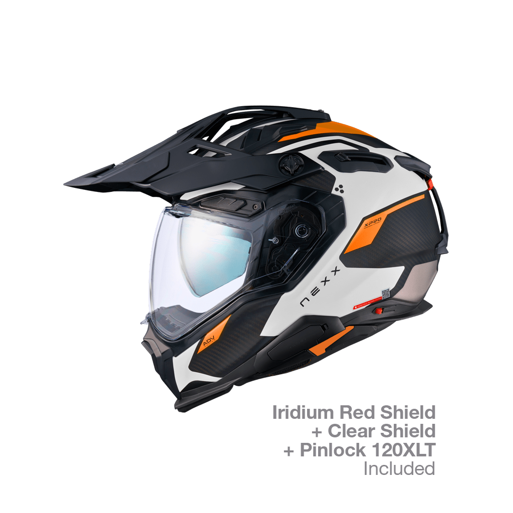 X.WED3 KEYO ADVENTURE HELMET (WHITE ORANGE MT)