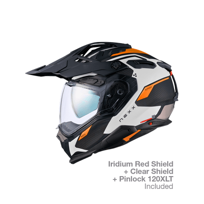 X.WED3 KEYO ADVENTURE HELMET (WHITE ORANGE MT)