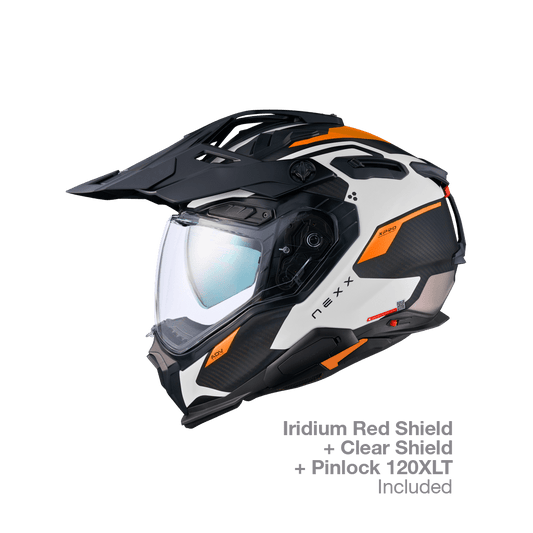 X.WED3 KEYO ADVENTURE HELMET (WHITE ORANGE MT)