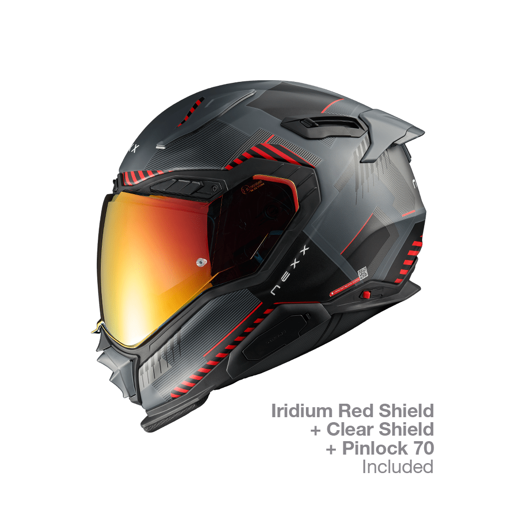 X.WST3 FLUENCE STREET HELMET (GREY RED MT)