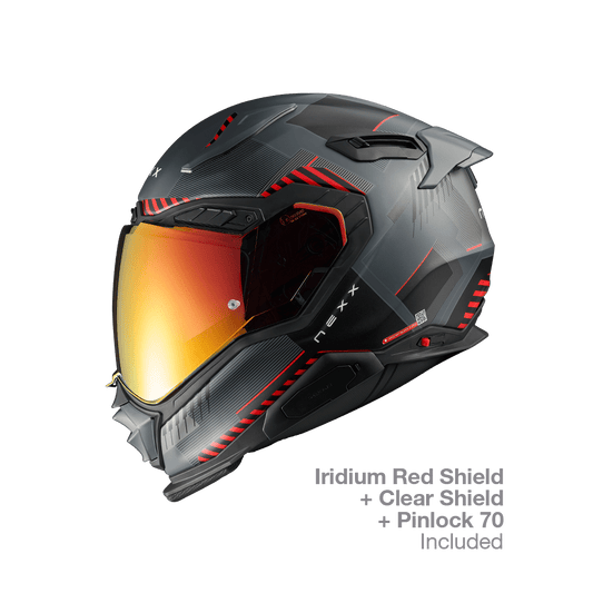 X.WST3 FLUENCE STREET HELMET (GREY RED MT)