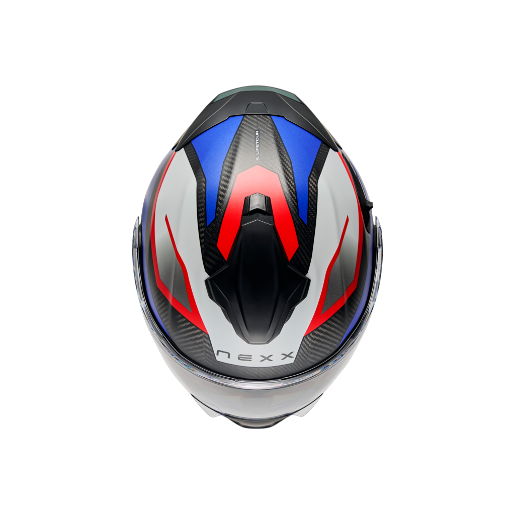 X.LIFETOUR PRO MILE MODULAR HELMET (BLUE/RED MT)