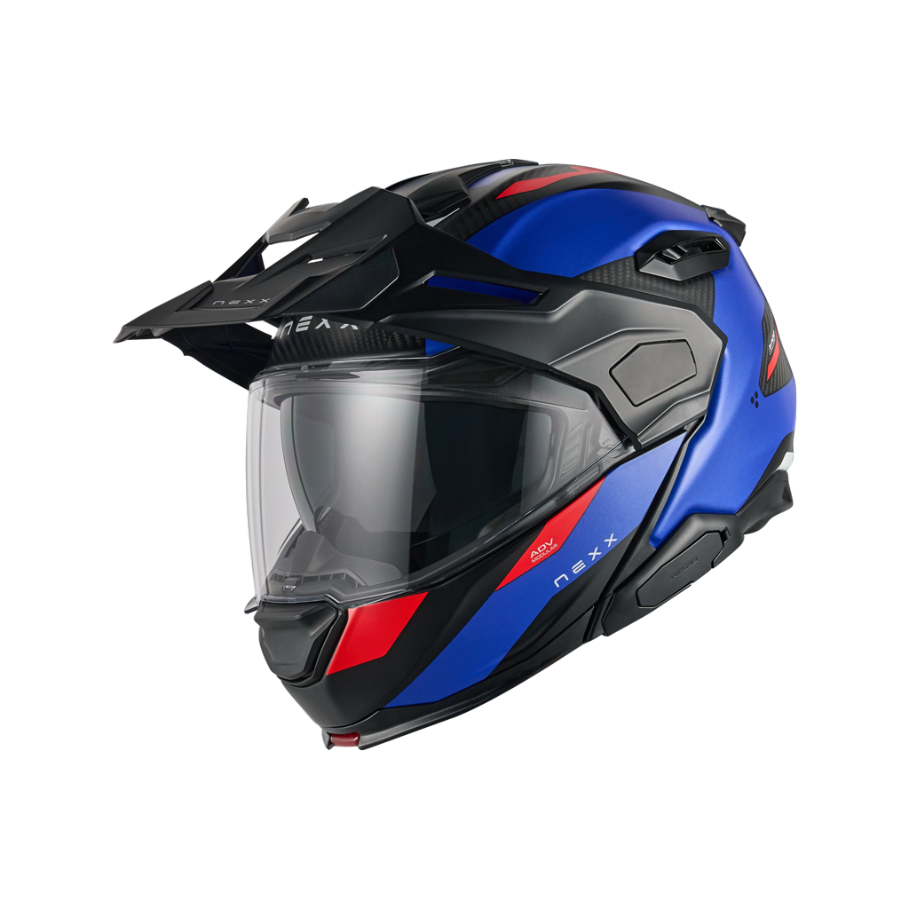 X.LIFECOUNTRY TERRA CARBON ADVENTURE HELMET (BLUE/RED MT)