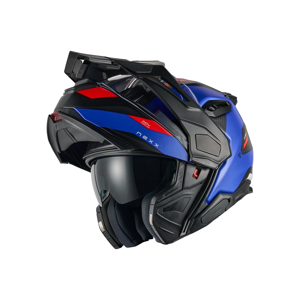 X.LIFECOUNTRY TERRA CARBON ADVENTURE HELMET (BLUE/RED MT)