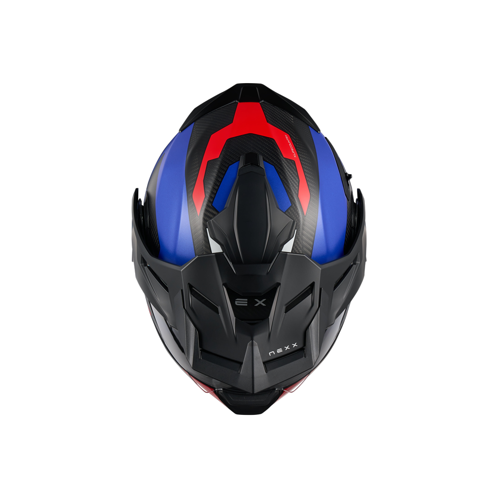 X.LIFECOUNTRY TERRA CARBON ADVENTURE HELMET (BLUE/RED MT)