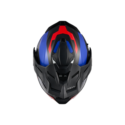 X.LIFECOUNTRY TERRA CARBON ADVENTURE HELMET (BLUE/RED MT)